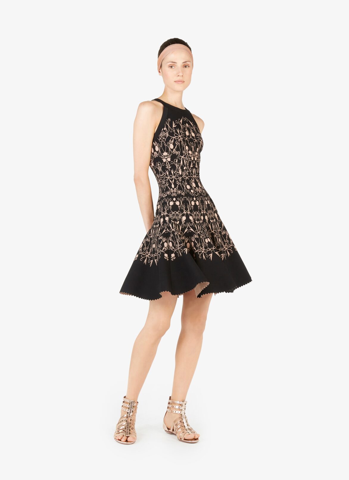 Dresses ALAÏA BLACK/LIGHT PINK DRESSES